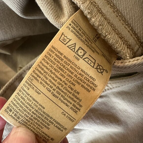 NWT Gap High Rise Wide Leg Crop Khaki Jeans Women's size 14 - Picture 3 of 7